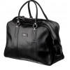 Дорожная презентабельная кожаная сумка KARYA в деловом стиле (KY07385black)