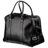 Дорожная презентабельная кожаная сумка KARYA в деловом стиле (KY07385black)