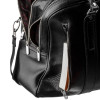 Дорожная презентабельная кожаная сумка KARYA в деловом стиле (KY07385black)
