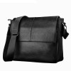 Мужская кожаная сумка горизонтальная Shvigel черная (SH0797black)