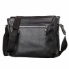 Мужская кожаная сумка горизонтальная Shvigel черная (SH0797black)