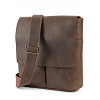 Мужская сумка Shvigel из кожи Crazy Horse с клапаном (SH0998brown)