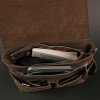 Мужская сумка Shvigel из кожи Crazy Horse с клапаном (SH0998brown)