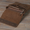 Мужская сумка Shvigel из кожи Crazy Horse с клапаном (SH0998brown)