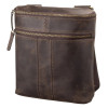 Мужская эксклюзивная сумка Shvigel из кожи Crazy Horse (SH0103brown)