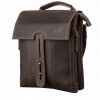 Мужская сумка Shvigel из кожи Crazy Horse на плечо с ручкой (SH0104brown)