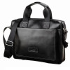 Мужская кожаная сумка Shvigel из гладкой кожи под документы (SH0107black)