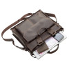 Мужская сумка Shvigel из кожи Crazy Horse горизонтальная (SH0109brown)