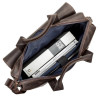Большая кожаная сумка Shvigel из Crazy Horse коричневая (SH0119brown)