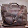 Большая кожаная сумка Shvigel из Crazy Horse коричневая (SH0119brown)