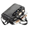 Мужская кожаная сумка Shvigel для командировок (SH0123black)
