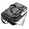 Мужская кожаная сумка Shvigel для командировок (SH0123black)