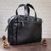 Мужская кожаная сумка Shvigel для командировок (SH0123black)