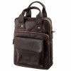 Мужская кожаная сумка Shvigel из Crazy Horse помещается А4 (SH0166brown)