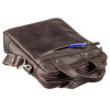 Мужская кожаная сумка Shvigel из Crazy Horse помещается А4 (SH0166brown)