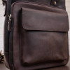 Мужская кожаная сумка Shvigel из Crazy Horse помещается А4 (SH0166brown)