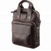 Кожаная вертикальная сумка Shvigel формата А4 (SH0168brown)
