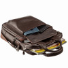 Кожаная вертикальная сумка Shvigel формата А4 (SH0168brown)