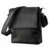 Сумка мужская кожаная Shvigel Crazy Horse с клапаном черного цвета (SH0171black)