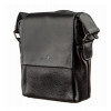 Сумка мужская Shvigel из натуральной кожи на плечо с клапаном (SH0174black)