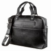 Мужская кожаная сумка Shvigel из кожи флотар под документы (SH0243black)