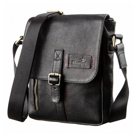 Кожаная сумка Shvigel для мужчины из натуральной кожи (SH09100black)