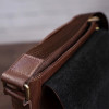 Кожаная сумка Shvigel для мужчины коричневая с клапаном (SH09101brown)