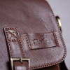 Кожаная сумка Shvigel для мужчины коричневая с клапаном (SH09101brown)
