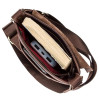 Кожаная коричневая сумка планшет Shvigel из натуральной кожи (SH09114brown)