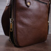 Кожаная коричневая сумка планшет Shvigel из натуральной кожи (SH09114brown)