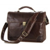 Мужской кожаный портфель коричневого цвета (VG00085brown)