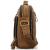 Мужская сумка кожаная коричневая Contact's cs0203brown