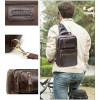 Большой кожаный рюкзак (слинг) Contact's (cs0217brown)