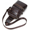 Мужской кожаный рюкзак (слинг) Contact's (cs0218brown)
